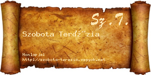 Szobota Terézia névjegykártya