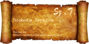 Szobota Terézia névjegykártya